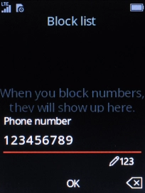 Key in the required number and press the Navigation key.