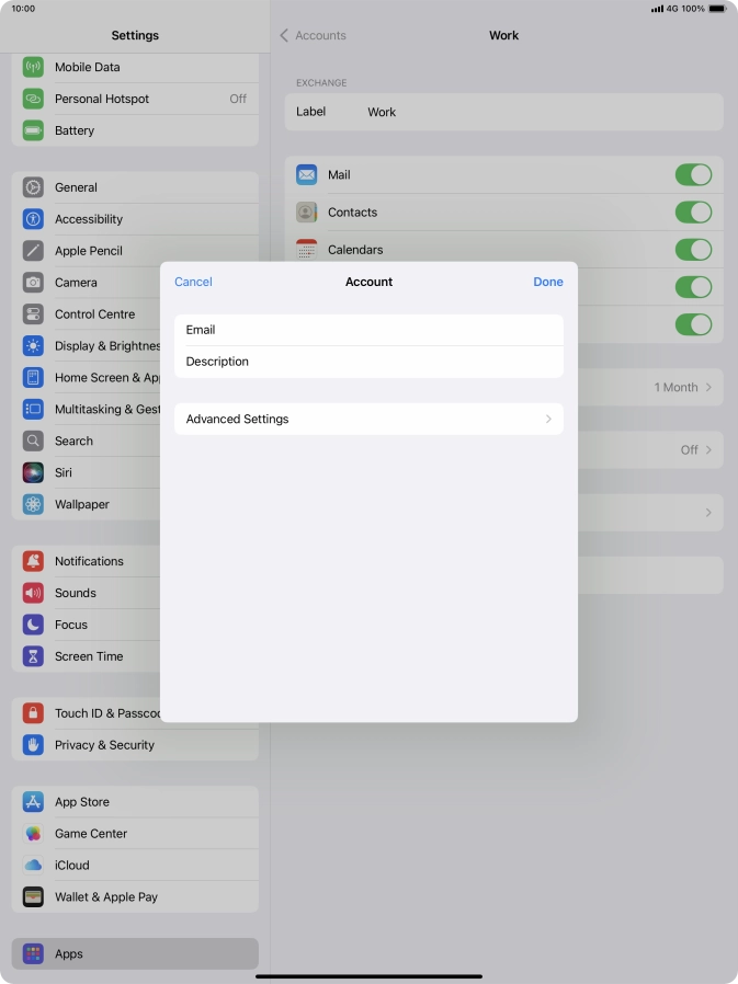 Press Advanced Settings.