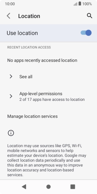 Press App-level permissions.