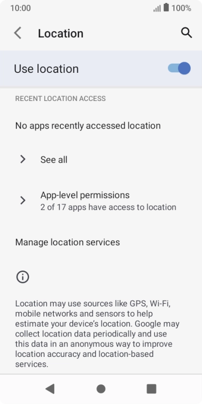 Press App-level permissions.