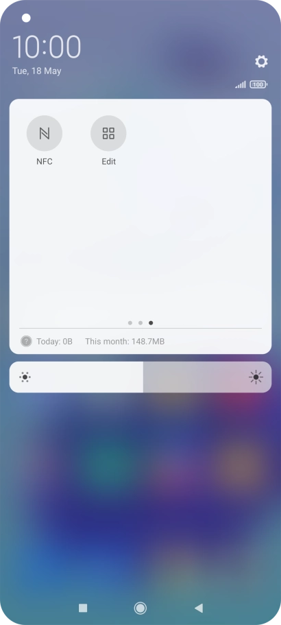 Press NFC to turn the function on or off.