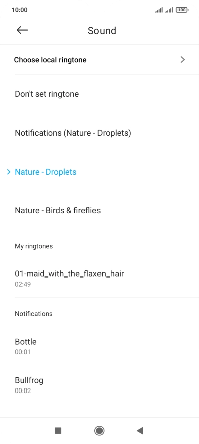 Press the required message tones to hear them.