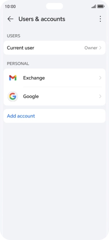 Press the required account type. Press the required account type.