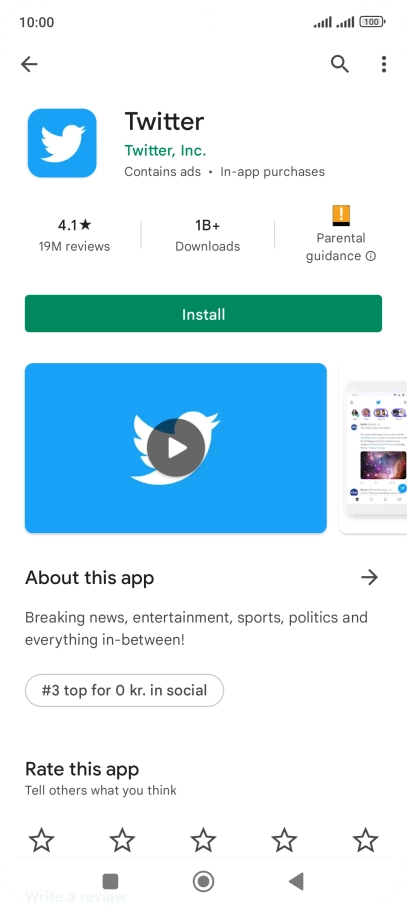 Press Install and follow the instructions on the screen to install the app.