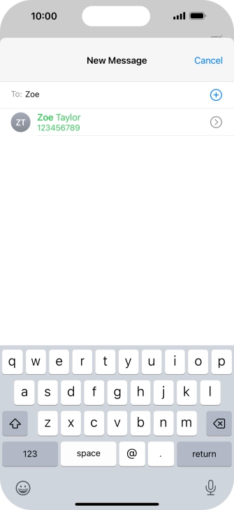 Press the required contact.
