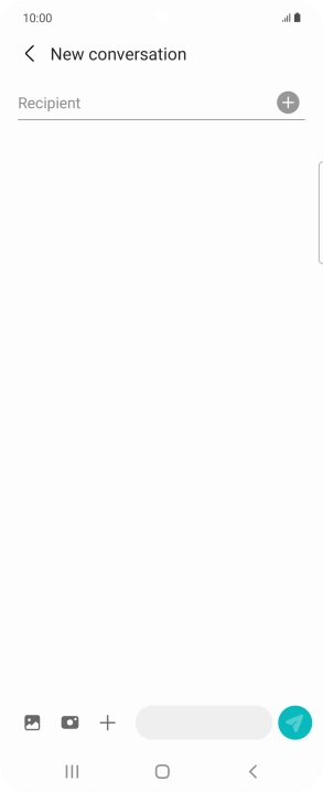 Press the search field and key in the first letters of the recipient's name.