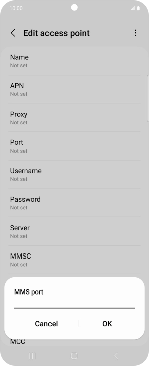 Key in 8799 and press OK.