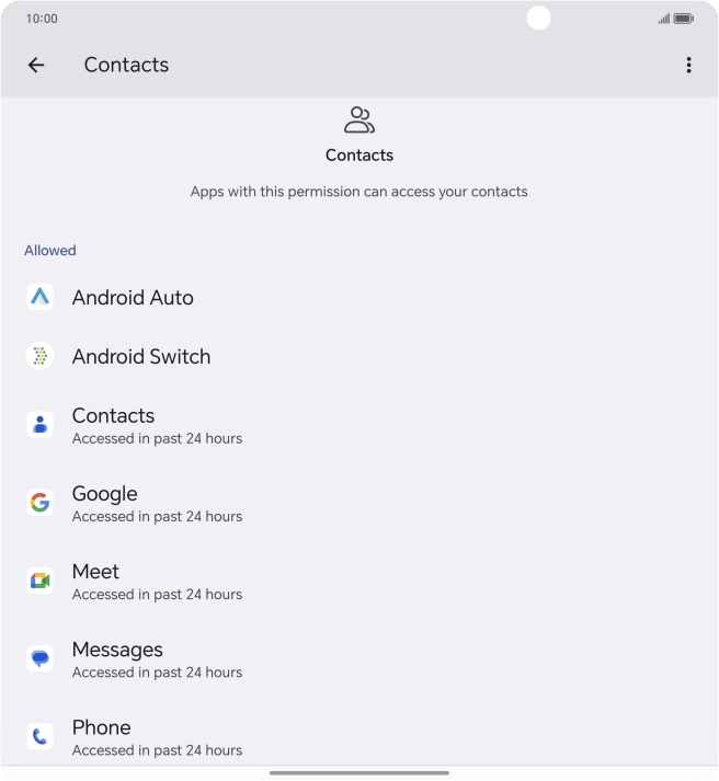 Press the required app. Press the required app.
