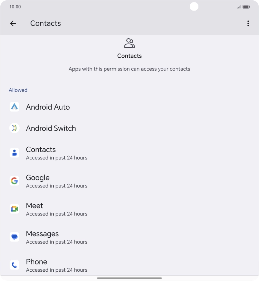 Press the required app. Press the required app.