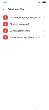 Press the required ring tones to hear them.
