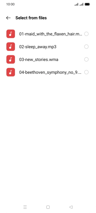 Press the required ring tones to hear them.