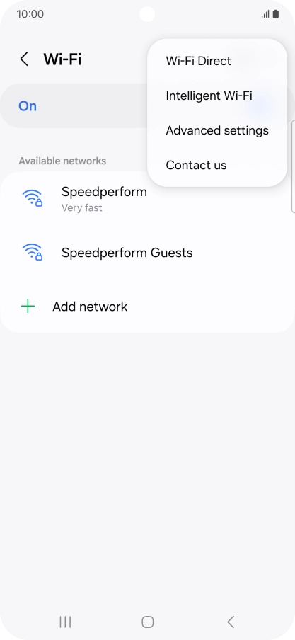 Press Intelligent Wi-Fi.