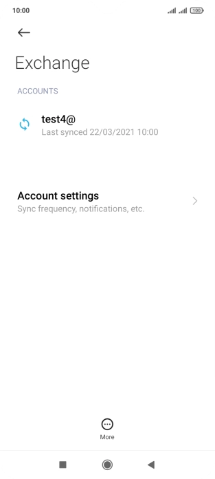 Press the required email account.