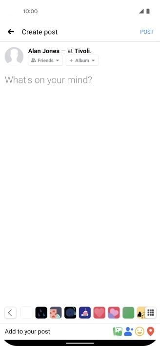 Press the text input field.