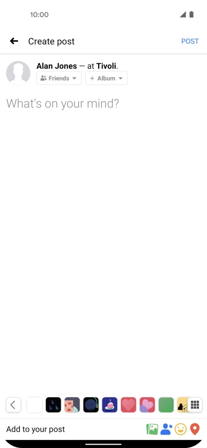 Press the text input field.