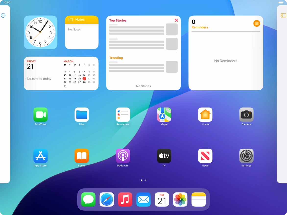 Press the required app.