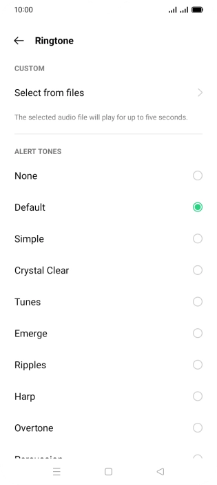 Press the required message tones to hear them.
