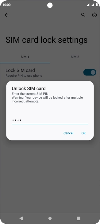 Key in your PIN and press OK.