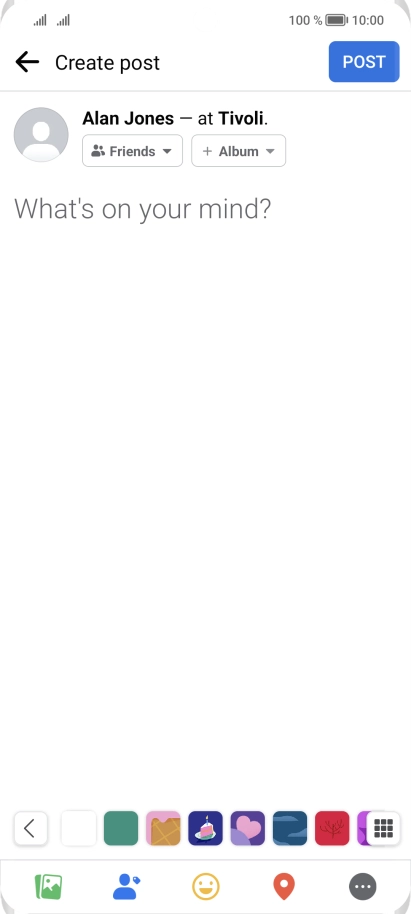 Press the text input field.