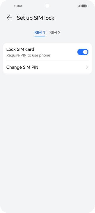 Press Change SIM PIN.