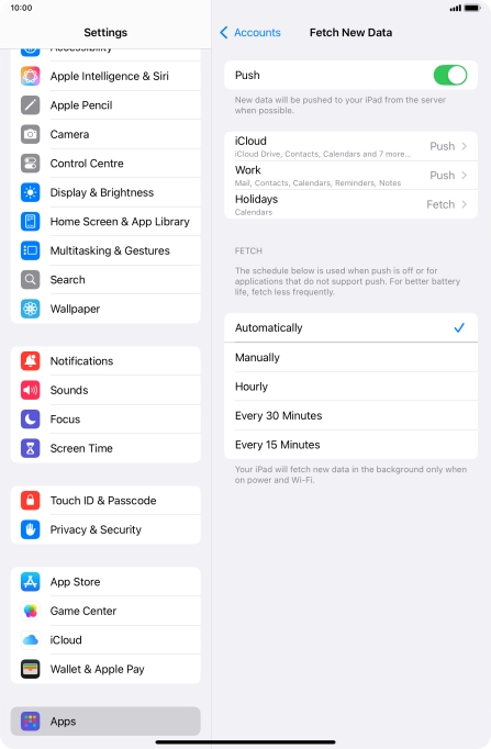 Press the indicator next to 