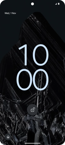 Slide your finger upwards starting from the bottom of the screen.