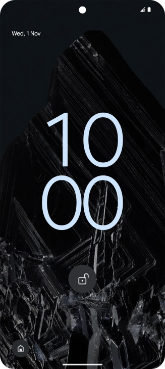 Slide your finger upwards starting from the bottom of the screen.