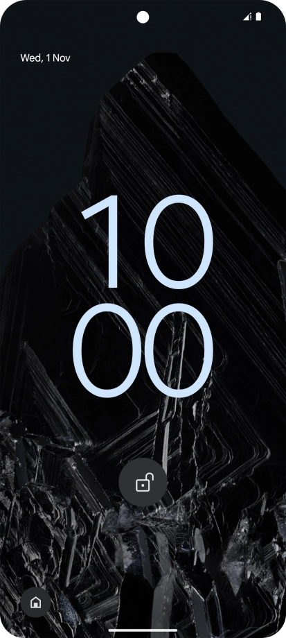 Slide your finger upwards starting from the bottom of the screen.