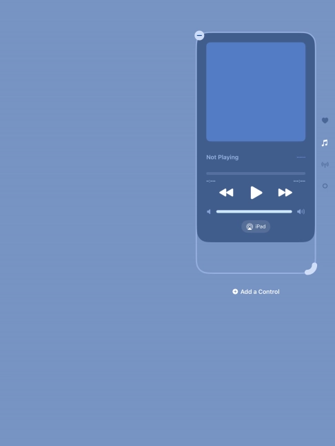 Press the remove icon on the required function to remove it from Control Centre.