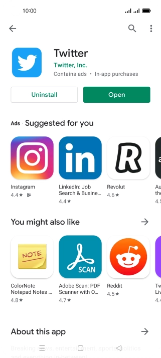 Press the Home key to return to the home screen.
