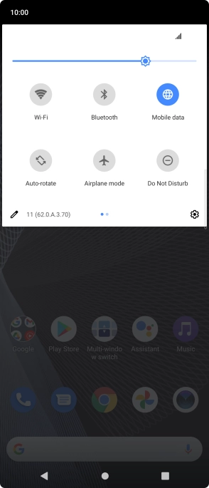 Press the settings icon.