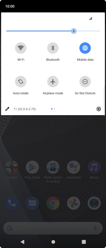 Press the settings icon.