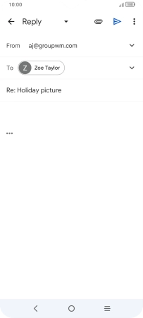 Press the text input field and key in the required text.