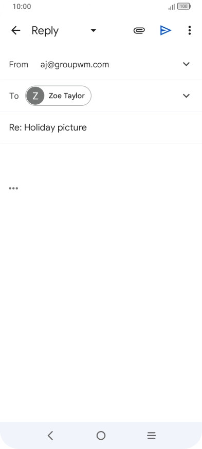 Press the text input field and key in the required text.