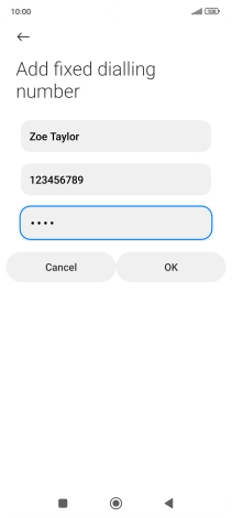 Key in your PIN2 and press OK. The default PIN2 is 1111. Key in your PIN2 and press OK. The default PIN2 is 1111.