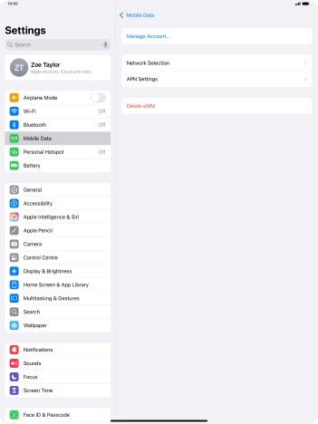 Press Delete eSIM. Press Delete eSIM.