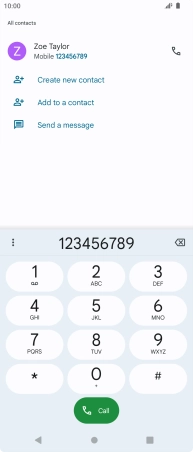 Key in the required number and press the call icon.