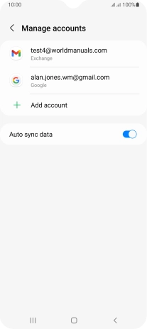 Press the required email account.