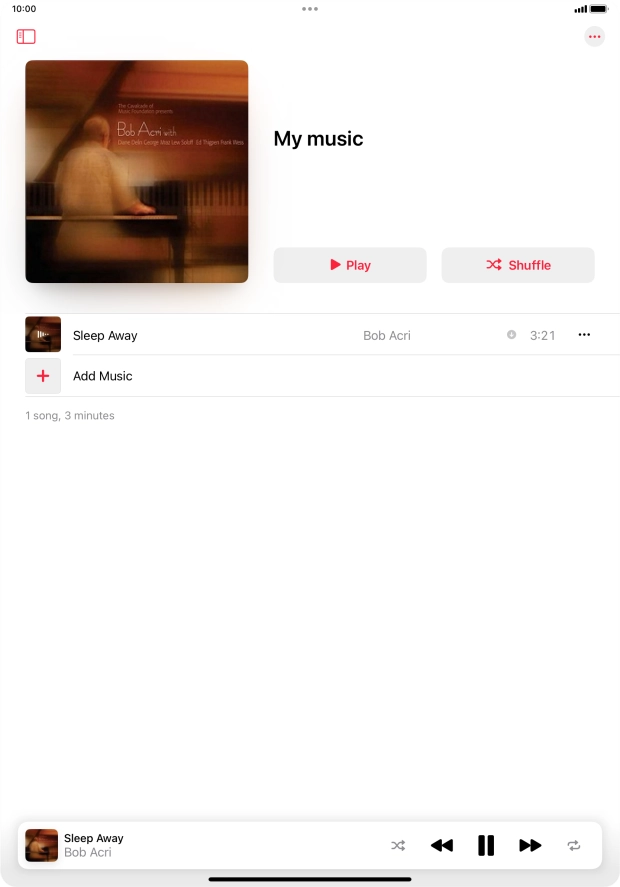 Press the song title. Press the song title.