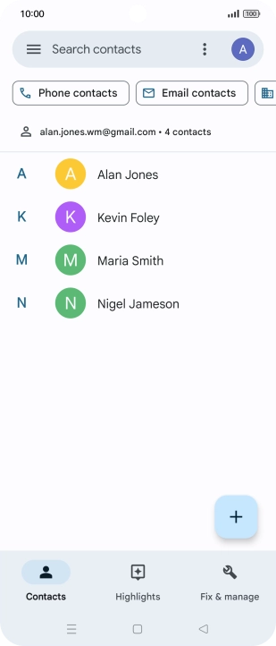 Press the Home key to return to the home screen.