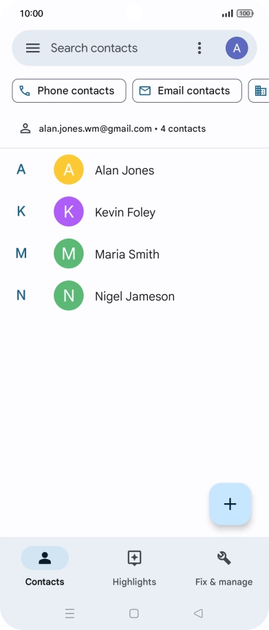 Press the Home key to return to the home screen.