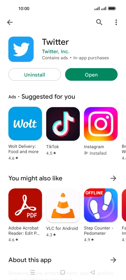 Press the Home key to return to the home screen.