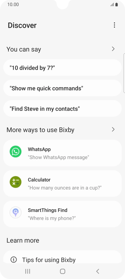 Press You can say for more examples.