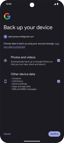 Press Confirm. Press Confirm.