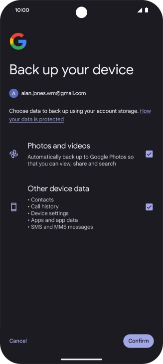 Press Confirm. Press Confirm.