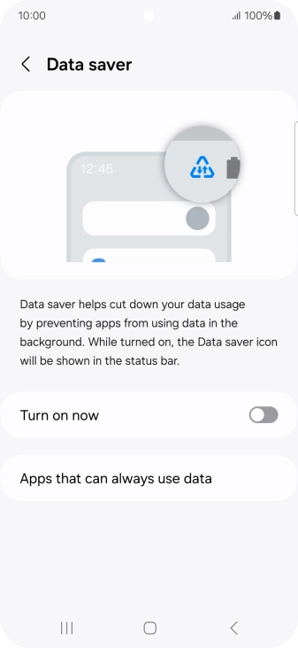 Press the indicator next to 