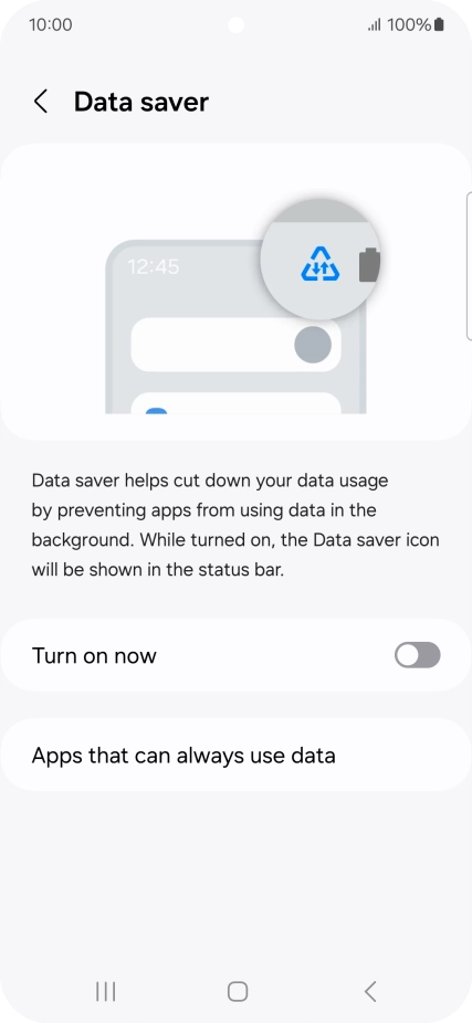 Press the indicator next to 