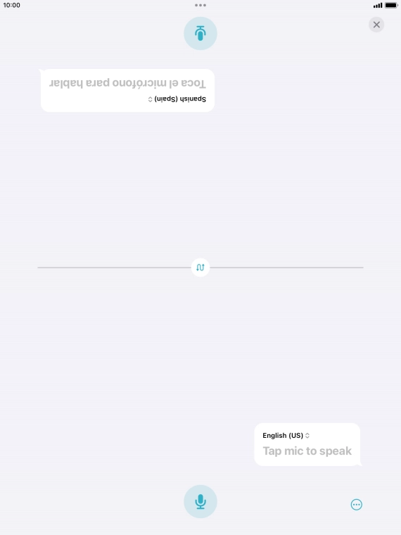 Press the end icon to end two-way view.