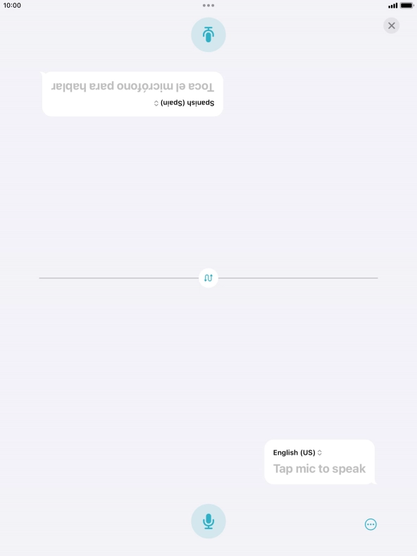 Press the end icon to end two-way view.