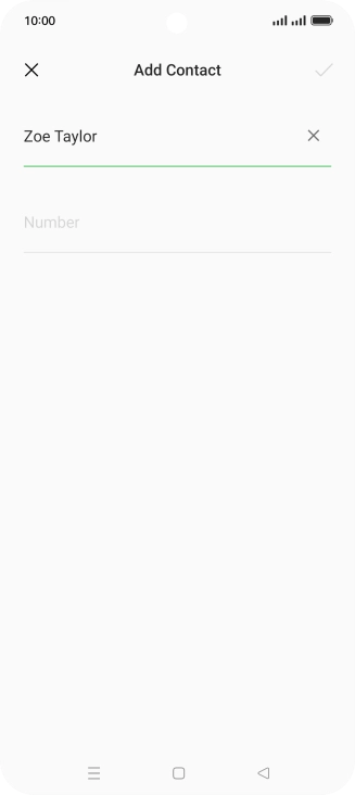 Press Number and key in the required phone number.